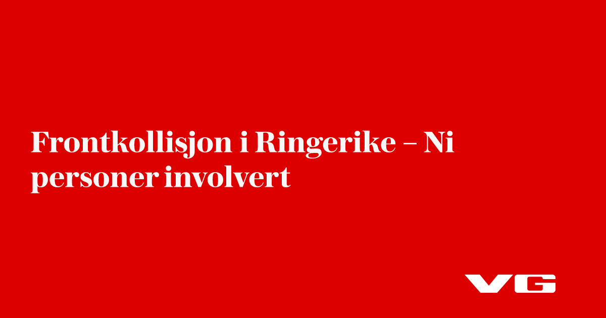 Frontkollisjon i Ringerike – Ni personer involvert