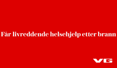 Får livreddende helsehjelp etter brann