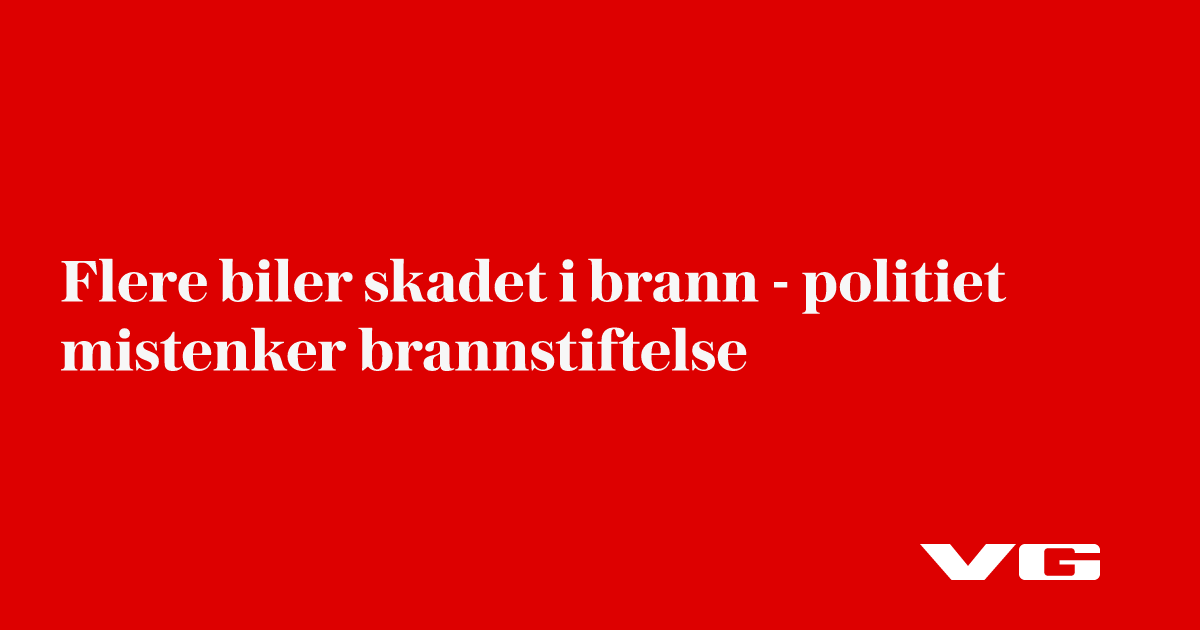 Flere biler skadet i brann