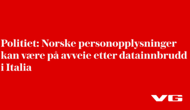 Norske personopplysninger kan være på avveie etter datainnbrudd i Italia