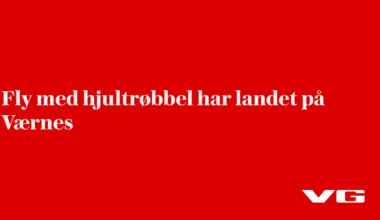 Fly med trøbbel skal inn for landing på Værnes