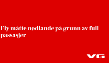 Fly måtte nødlande på grunn av full passasjer