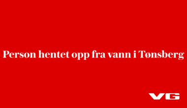 siste: Person hentet opp fra vann i Tønsberg - VG