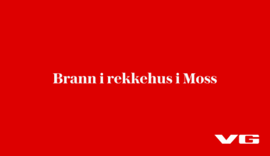 Brann i rekkehus – person tas hånd om av ambulanse