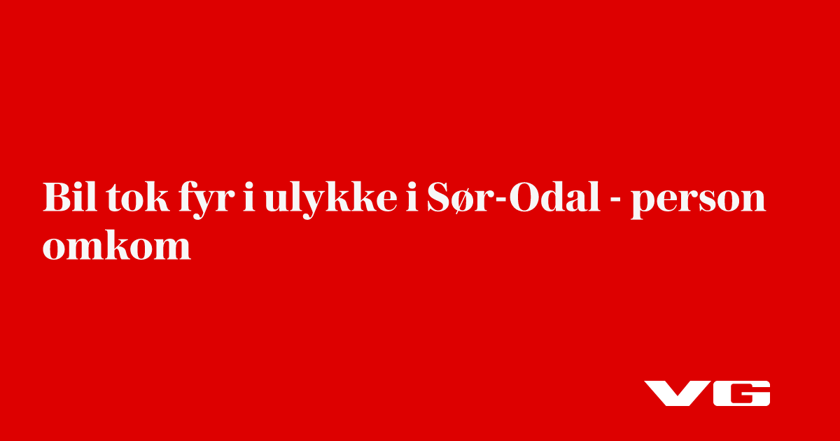 Kjøretøy tok fyr i ulykke i Sør-Odal – E16 stengt i lang tid