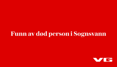Funn av død person i Sognsvann