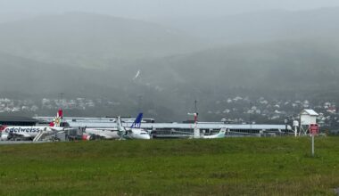 Tromsø lufthavn, Sydentur | Her står flyet, sydenturen ble utsatt