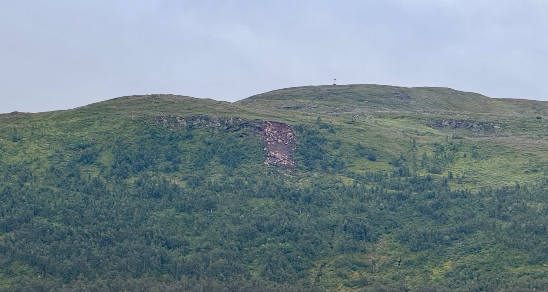 Jordskred, Tromsdalen | Jordskred like sør for Fjellheisen