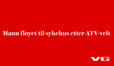 Mann fløyet til sykehus etter ATV-velt