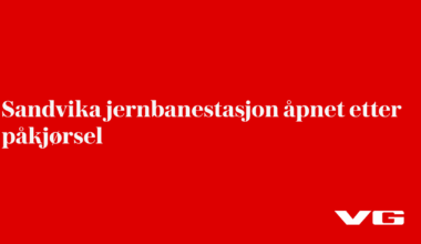 Sandvika jernbanestasjon åpnet etter påkjørsel