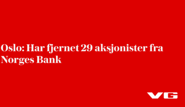 Har fjernet 29 aksjonister fra Norges Bank