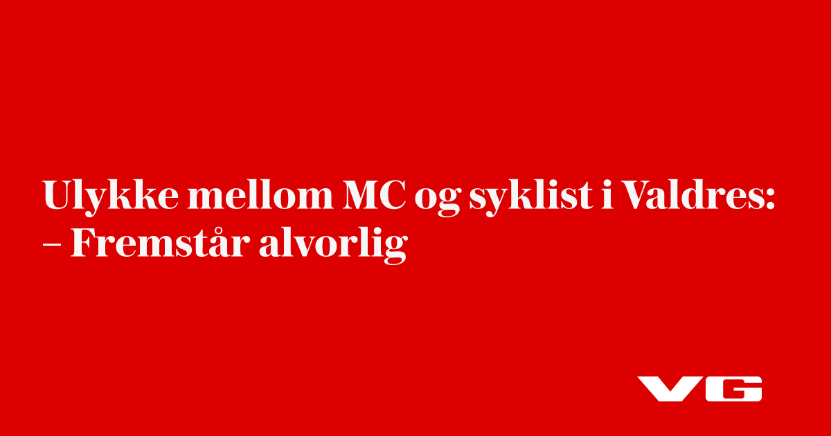 Ulykke mellom MC og syklist i Valdres: – Fremstår alvorlig