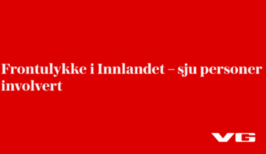 Frontulykke i Innlandet – sju personer involvert