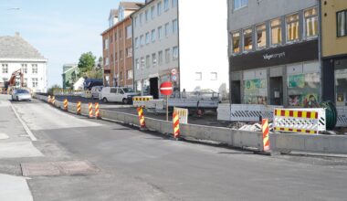 Veiarbed, Fosnagata | Denne veien blir fortsatt enveiskjørt en stund til