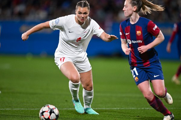 UEFA Womens Champions League, kvartfinale Barcelona - Brann på Johan Cruyff stadion i Barcelona. 

17 Anna Aahjem