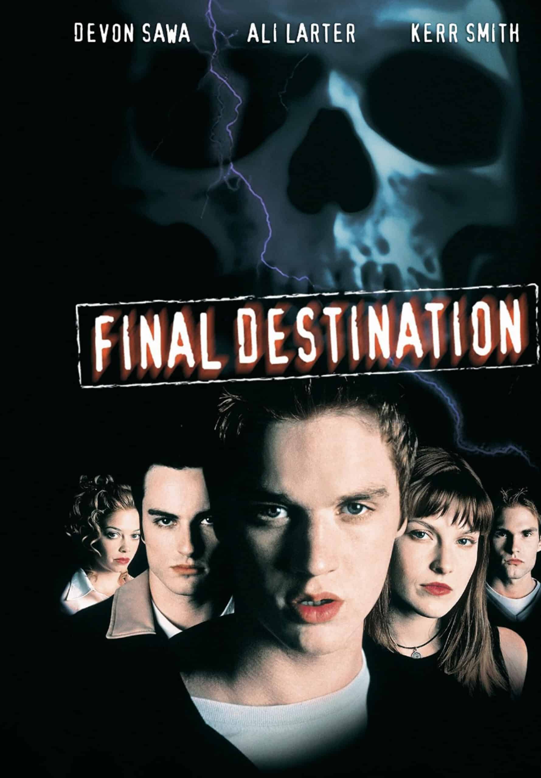 Final Destination Bloodlines 2025 Devon Sawa, Ali Larter, Seann William Scott, Kerr Smith, Amanda Detmer i Final Destination fra 2000 (New Line Cinema)