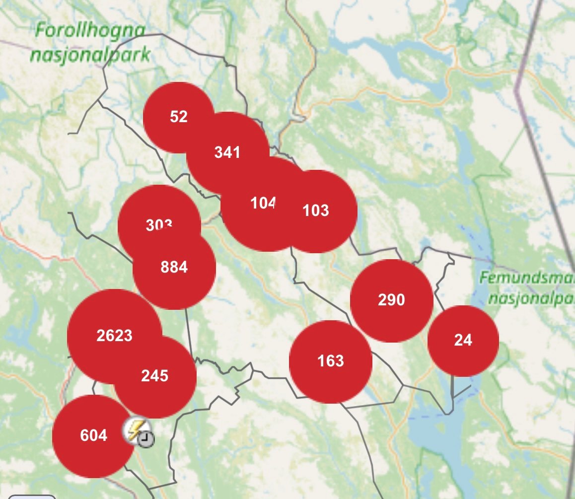 Fjellregionen, Strømbrudd | Omfattende strømbrudd i regionen