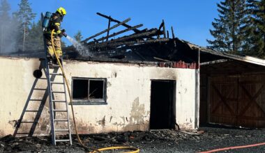 Brann, Notodden | Låve på Yli brant ned