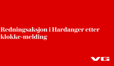 Helikopteraksjon i Hardanger: Person er skadet