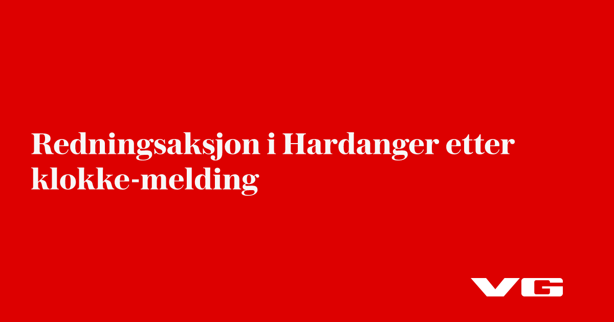 Helikopteraksjon i Hardanger: Person er skadet