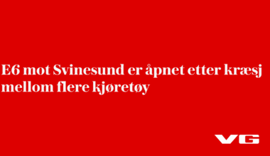 E6 mot Svinesund er åpnet etter kræsj mellom flere kjøretøy