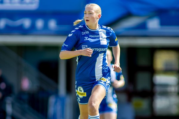 Sarpsborg 08s spiller Maja Svensson Martinsen i kampen mellom Sarpsborg 08 og KFUM.