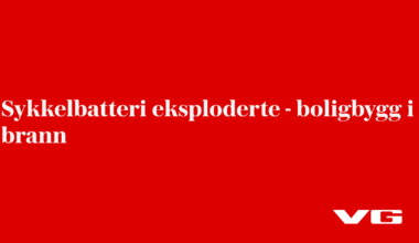 Sykkelbatteri eksploderte - boligbygg i brann
