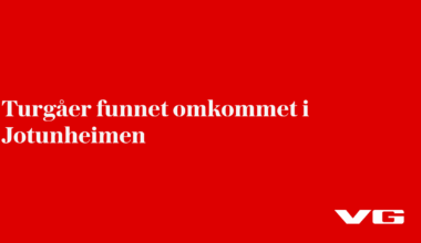 Turgåer funnet omkommet i Jotunheimen