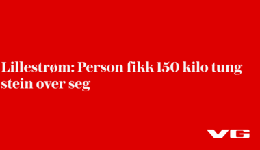 Person fikk 150 kilo tung stein over seg