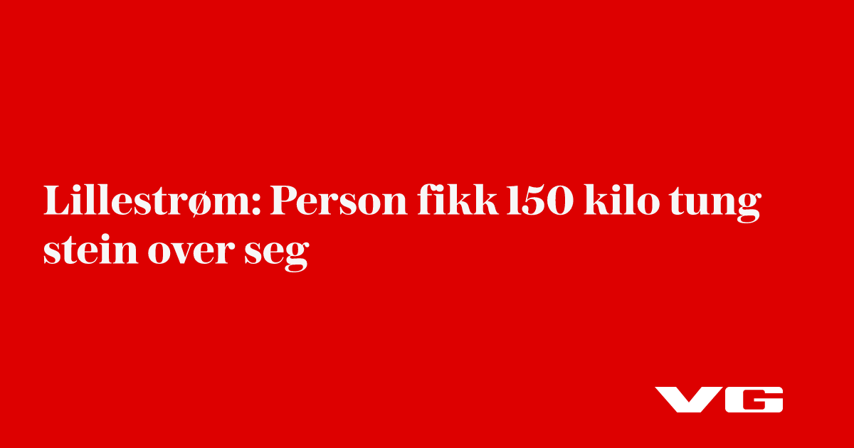 Person fikk 150 kilo tung stein over seg