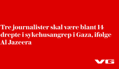 Fotograf drept, journalister såret i israelsk angrep mot sykehus i Gaza