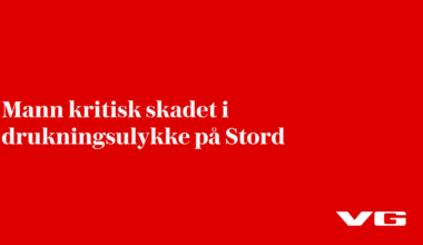 Bevisstløs mann dratt opp av sjøen i Stord – kritisk skadet