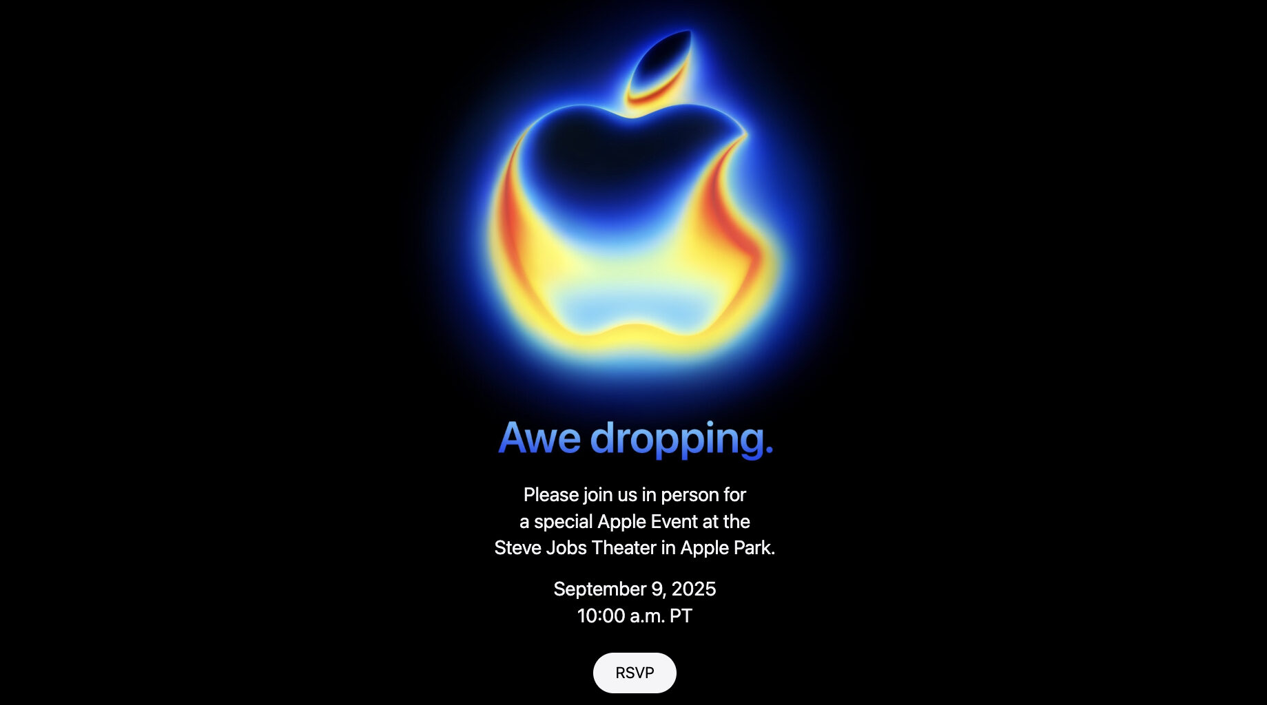 Apple-arrangement 9. september 2025 – invitasjon