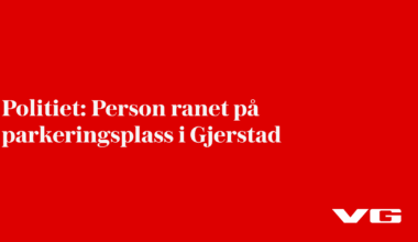 Person ranet på parkeringsplass i Gjerstad