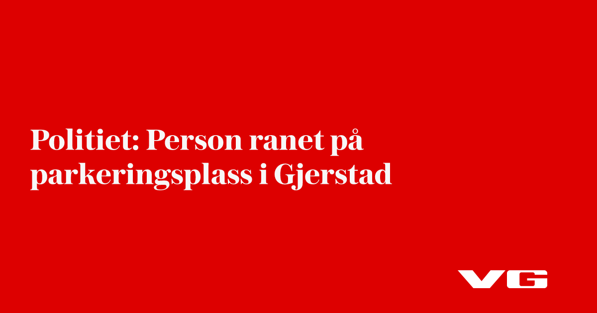 Person ranet på parkeringsplass i Gjerstad