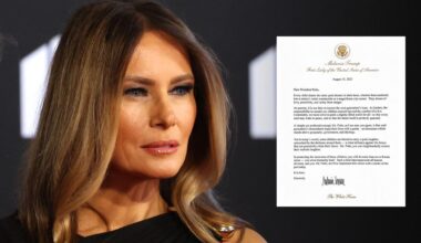 Donald Trump deler brevet fra Melania Trump til Vladimir Putin
