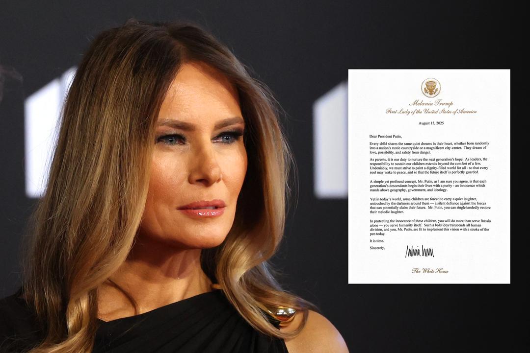 Donald Trump deler brevet fra Melania Trump til Vladimir Putin
