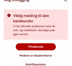 Storebrand hadde problemer med nett- og mobilbank