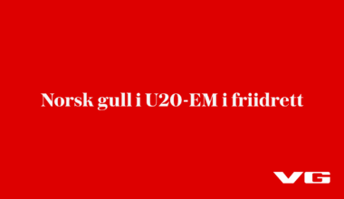 Norsk gull i U20-EM i friidrett