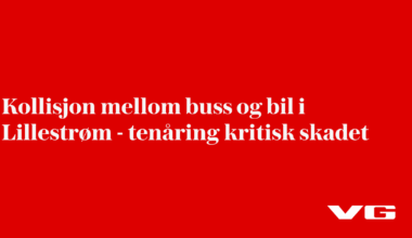 Kollisjon mellom buss og bil i Lillestrøm