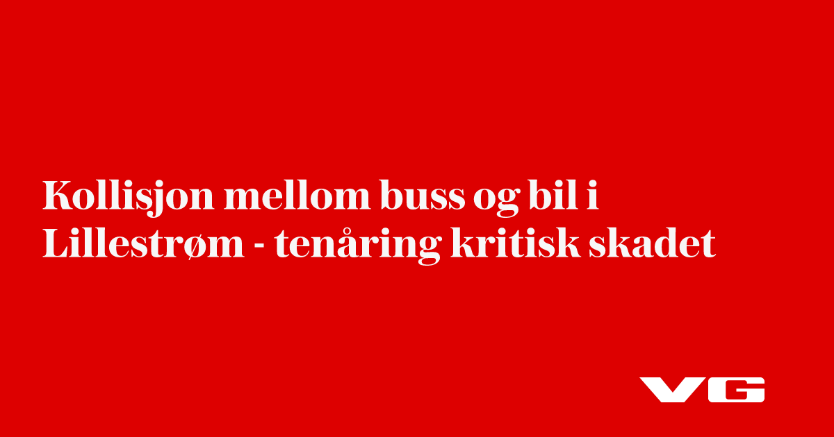 Kollisjon mellom buss og bil i Lillestrøm