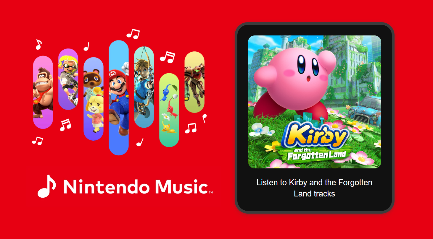 Musikken til Kirby and the Forgotten Land er nå tilgjengelig med Nintendo Music