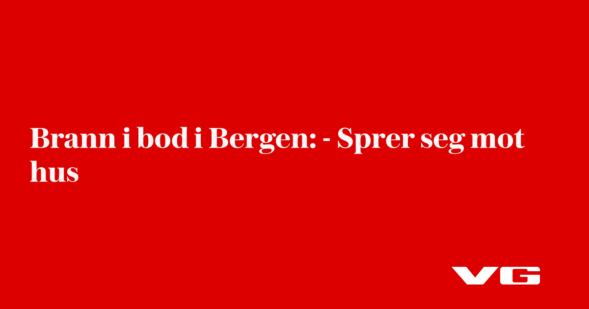 Brann i bod i Bergen