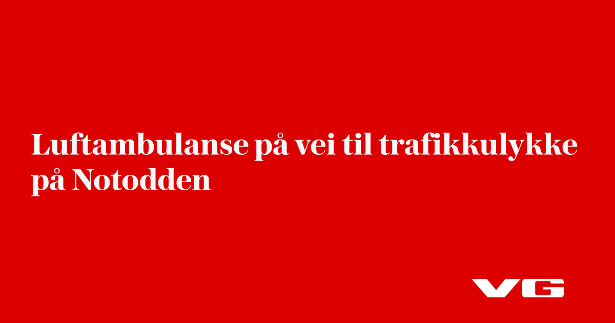 Luftambulanse på vei til trafikkulykke på Notodden