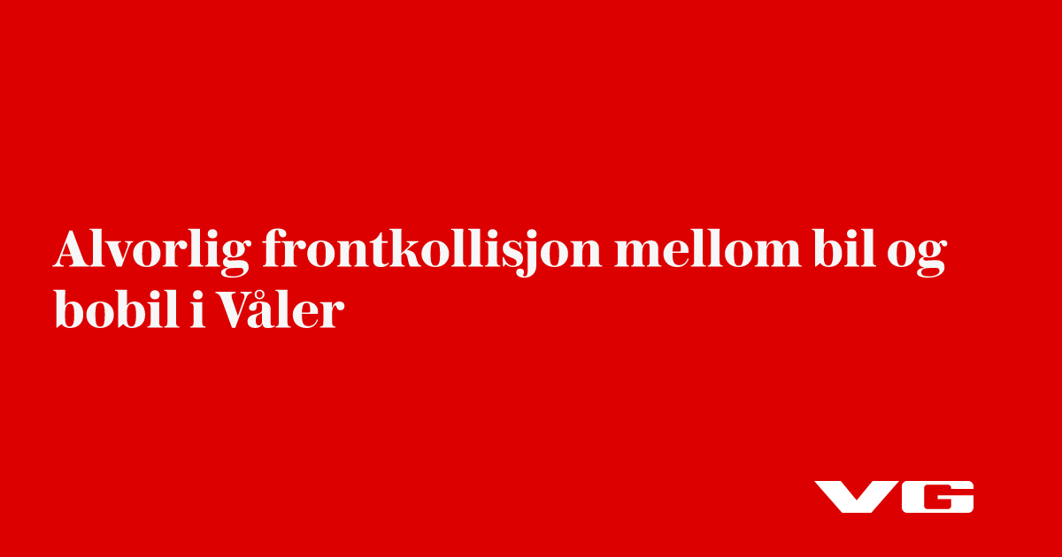 Alvorlig frontkollisjon mellom bil og bobil i Våler