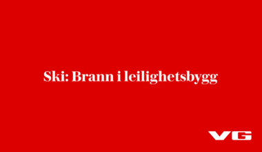 Ski: Brann i leilighetsbygg