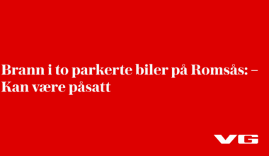 Brann i to parkerte biler på Romsås i Oslo: Mistenker påtenning
