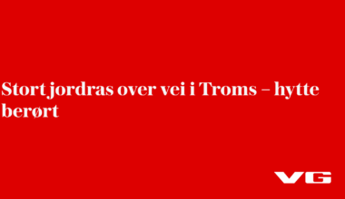 Stort jordras over vei i Troms – hytte berørt