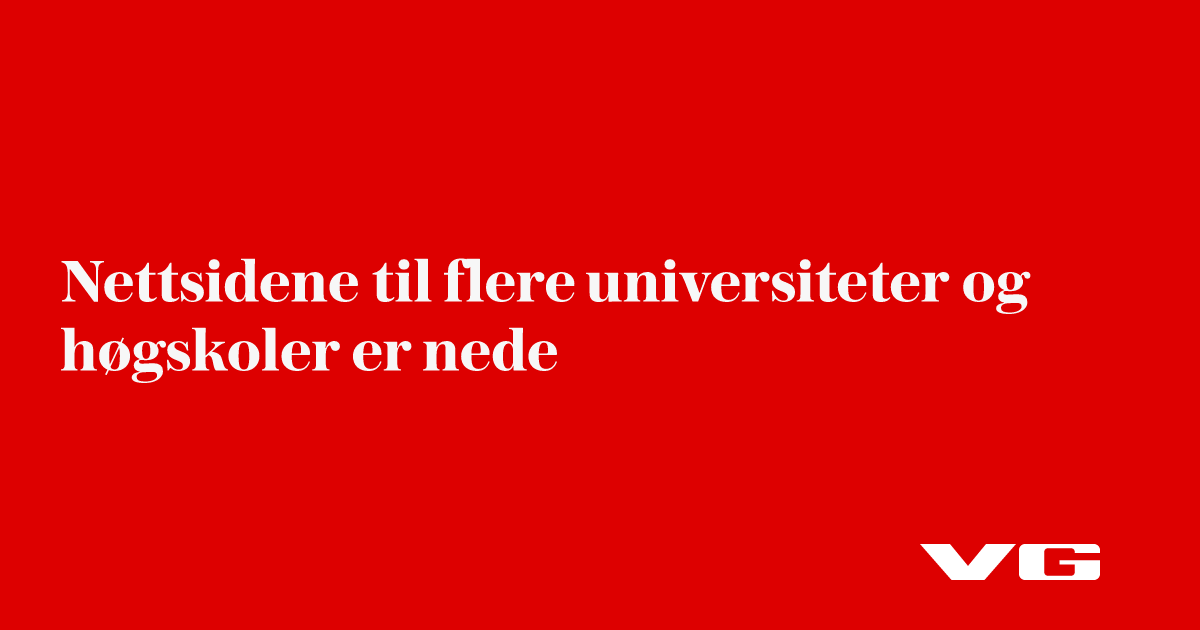 Nettsidene til flere universiteter og høgskoler er nede