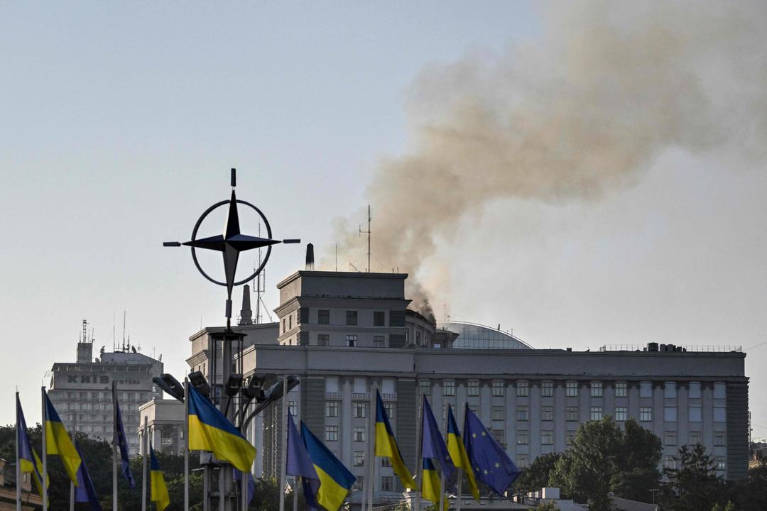 Russland bomber statsministerens kontor i Ukraina